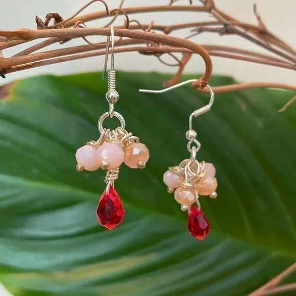 𝅺SWAROVSKI Sterling Silver Earrings Swarovski Briolettes Handcrafted